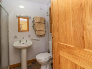 une salle de bain avec toilettes et lavabo dans l'établissement Alba Ben View, à Spean Bridge 21 autres photos