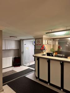 Kuchyň nebo kuchyňský kout v ubytování Minabir Otel