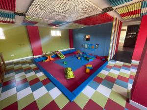 an overhead view of a childs room with a play area at Posada Celtia in Vigo