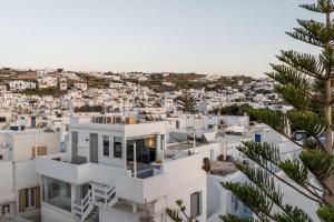 a view of the city from the top of a building at Astra House by Mykonos Mood in Mikonos