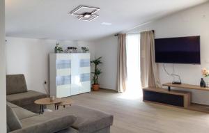 スコシャンにある3 Bedroom Cozy Home In Sukosanのソファと薄型テレビのあるリビングルーム