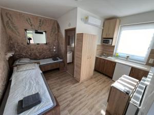 Kuchyň nebo kuchyňský kout v ubytování VÁR-LAK Apartman