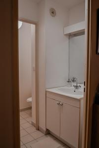 een badkamer met een wastafel en een toilet bij St-OrensBnB - Cosi - WIFI - Parking - Terrasse in Saint-Orens-de-Gameville