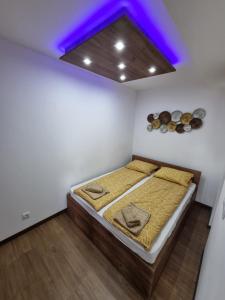 Ένα ή περισσότερα κρεβάτια σε δωμάτιο στο Borovi 2 Lux Apartment