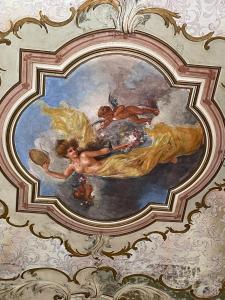 a painting on the ceiling of a room at Inn The Garden in Catania