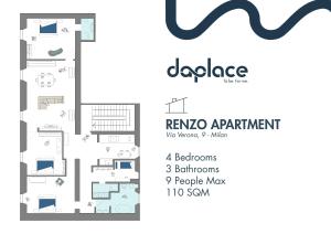 The floor plan of Daplace - Renzo Apartment