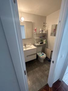a bathroom with a toilet and a sink at Habitación privada en piso compartido Madrid in Madrid