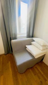 Ein Bett oder Betten in einem Zimmer der Unterkunft Apartmán l Praha centrum