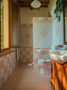 y baño con lavabo y aseo. en B&B Villa Erika, en Villa San Martino