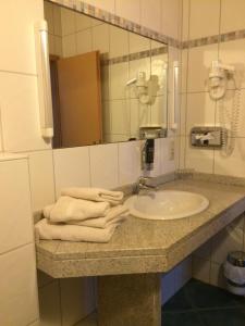 Koupelna v ubytování Hotel Am Salzberg