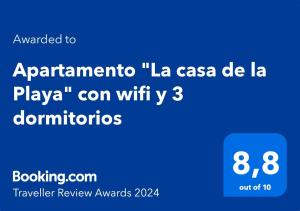 Captura de pantalla de un teléfono móvil con el textarma la casa de la pizza en Apartamento "La casa de la Playa" con wifi y 3 dormitorios, en Arinaga