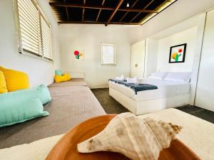 Posezení v ubytování La Casita Atins