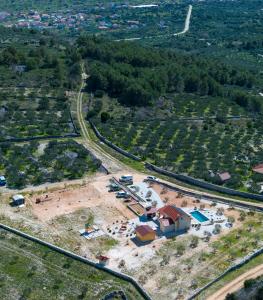 an aerial view of a building under construction at Holiday house OLIVE LAND in Gustirna