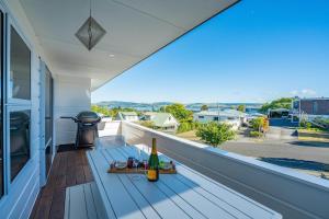 A balcony or terrace at Good as Gold - Taupo