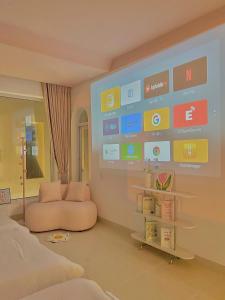 Ein Sitzbereich in der Unterkunft Jeju Homestay