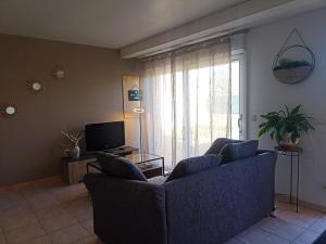 TV a/nebo společenská místnost v ubytování Aux jardins d'Héloise