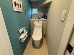 Baño pequeño con aseo y lavamanos en M&Y Ishigaki Island / 3 Bedroom House, en Nagura
