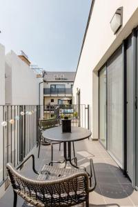 Balkón nebo terasa v ubytování Szondi Corner Apartman