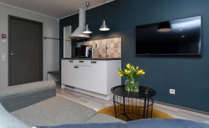 TV a/nebo společenská místnost v ubytování Johan Suites & Spa