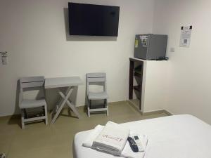 TV a/nebo společenská místnost v ubytování Hotel ZT
