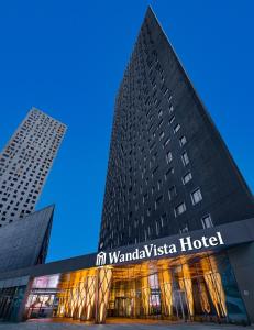 a building with a sign that reads in wandholm austria hotel at Wanda Vista Residence in Istanbul