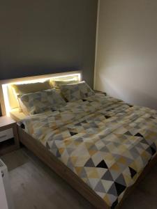 Cama ou camas em um quarto em Apartmani Paunovic Lux 1