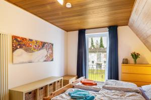 Postel nebo postele na pokoji v ubytování Ferienwohnung Fischer