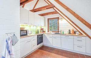 Η κουζίνα ή μικρή κουζίνα στο Ferienhaus Feldblick