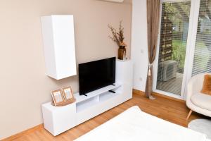 En TV eller et underholdningssystem på Miadora apartments - Apartma Idina