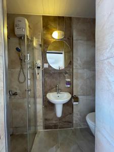 A bathroom at Held Hotel