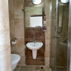 A bathroom at Held Hotel