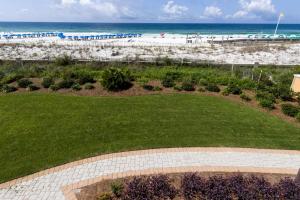an aerial view of the beach and the ocean at Azure in Fort Walton Beach