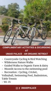 在Umaid Palace - A Lakeside Resort - 25 minutes from Mehandipur Balaji - 20 minutes from Chand Baori Stepwell Abhaneri & 40 minutes from Bhangarh Fort内部或周边骑自行车