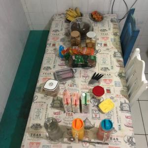 Comida no hostel ou em algum lugar perto