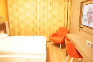 TV a/nebo společenská místnost v ubytování Isar City Hotel