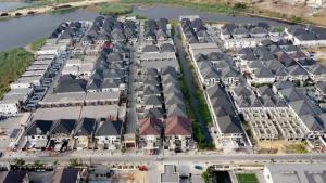 an aerial view of an apartment complex at FAMVILLE in Ikota