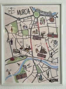 un mapa de la ciudad de Michigan en Estudio Platería Centro Histórico, en Murcia