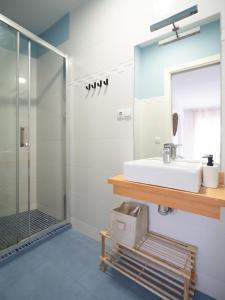 La salle de bains est pourvue d'un lavabo et d'une douche. dans l'établissement Luxury Home Mezquita, à Cordoue