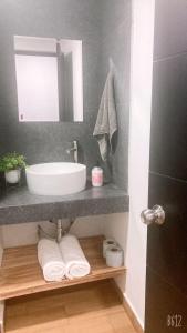 Hostal Nahui Meztli tesisinde bir banyo