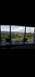 Landskap semula jadi dekat dengan chalet