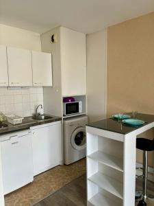 Η κουζίνα ή μικρή κουζίνα στο Charmant studio tours nord