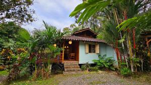 a small house in the middle of a forest at Rameen- Private Garden House near Cocles Beach in Puerto Viejo