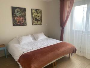 Ένα ή περισσότερα κρεβάτια σε δωμάτιο στο Appartement T2 spacieux et équipé +4 φωτογραφίες