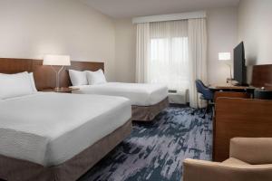 Postel nebo postele na pokoji v ubytování Fairfield Inn & Suites by Marriott Ithaca