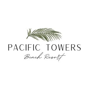 een logo voor het strandresort Pacific Towers bij Pacific Towers Beach Resort in Coffs Harbour