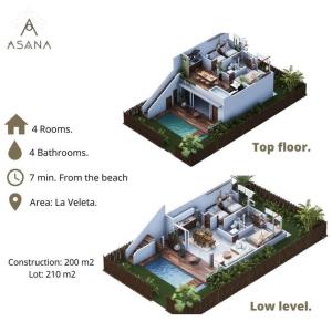 Půdorys ubytování ¡New Villa 4BR with priv jacuzzi!