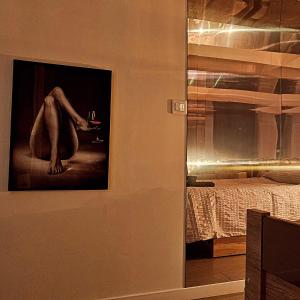 Posteľ alebo postele v izbe v ubytovaní T2 Chambre Miroir jardin et parking privé Marseille + 20 fotografií