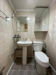 a bathroom with a toilet and a sink at La Tulipe in Seoul