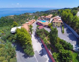 an aerial view of a resort with the ocean at Sea View Village in Vasilikos