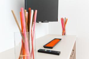 Televízia a/alebo spoločenská miestnosť v ubytovaní Vienna Stay Apartments Belvedere